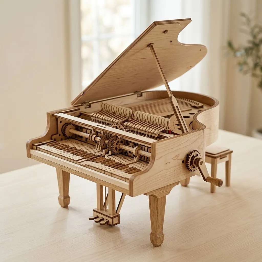Wooden Mechanical Puzzles Grand Piano